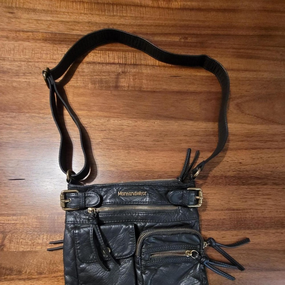 VINTAGE GRUNGE MULTI-POCKET CARGO CROSSBODY BAG